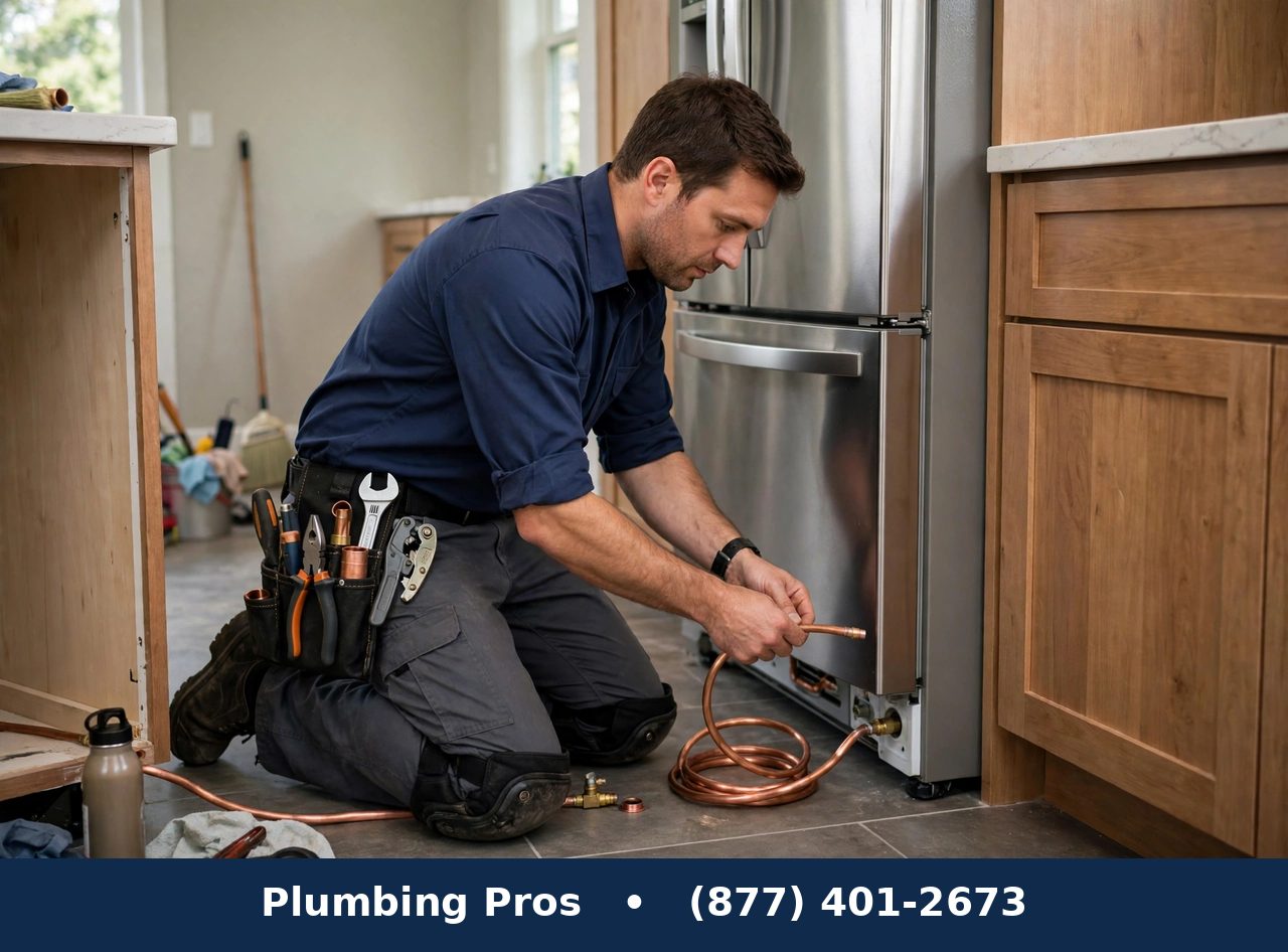 Ice Maker Water Line Installation service — Plumbing Pros